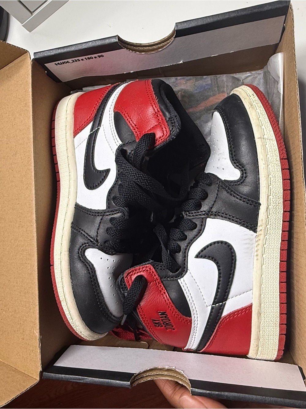Nike Kids Red/White/Black High-Top Sneakers